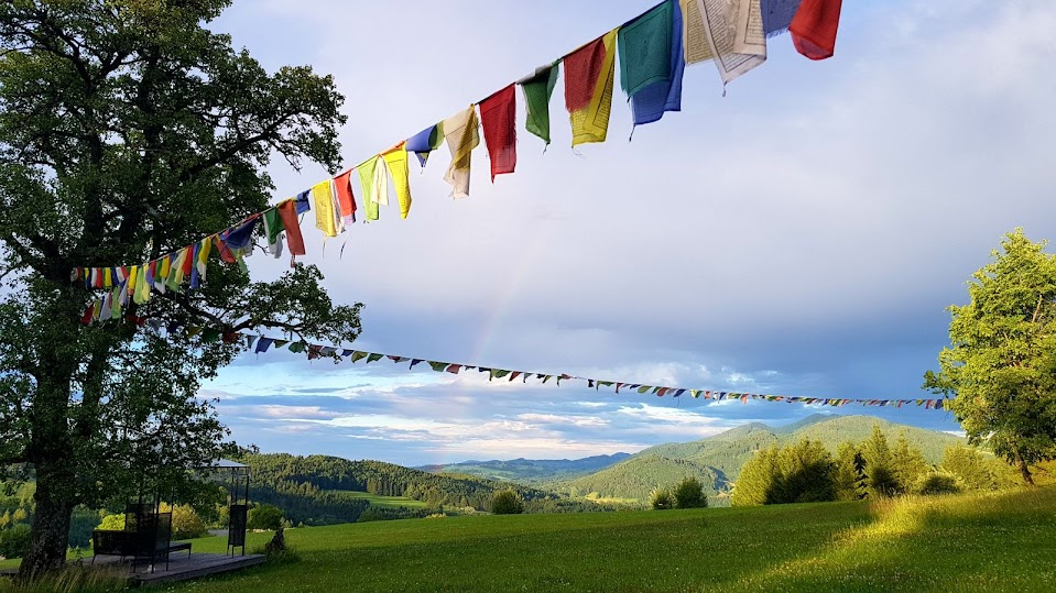 Prayer flags at Gomde, Germany-Austria